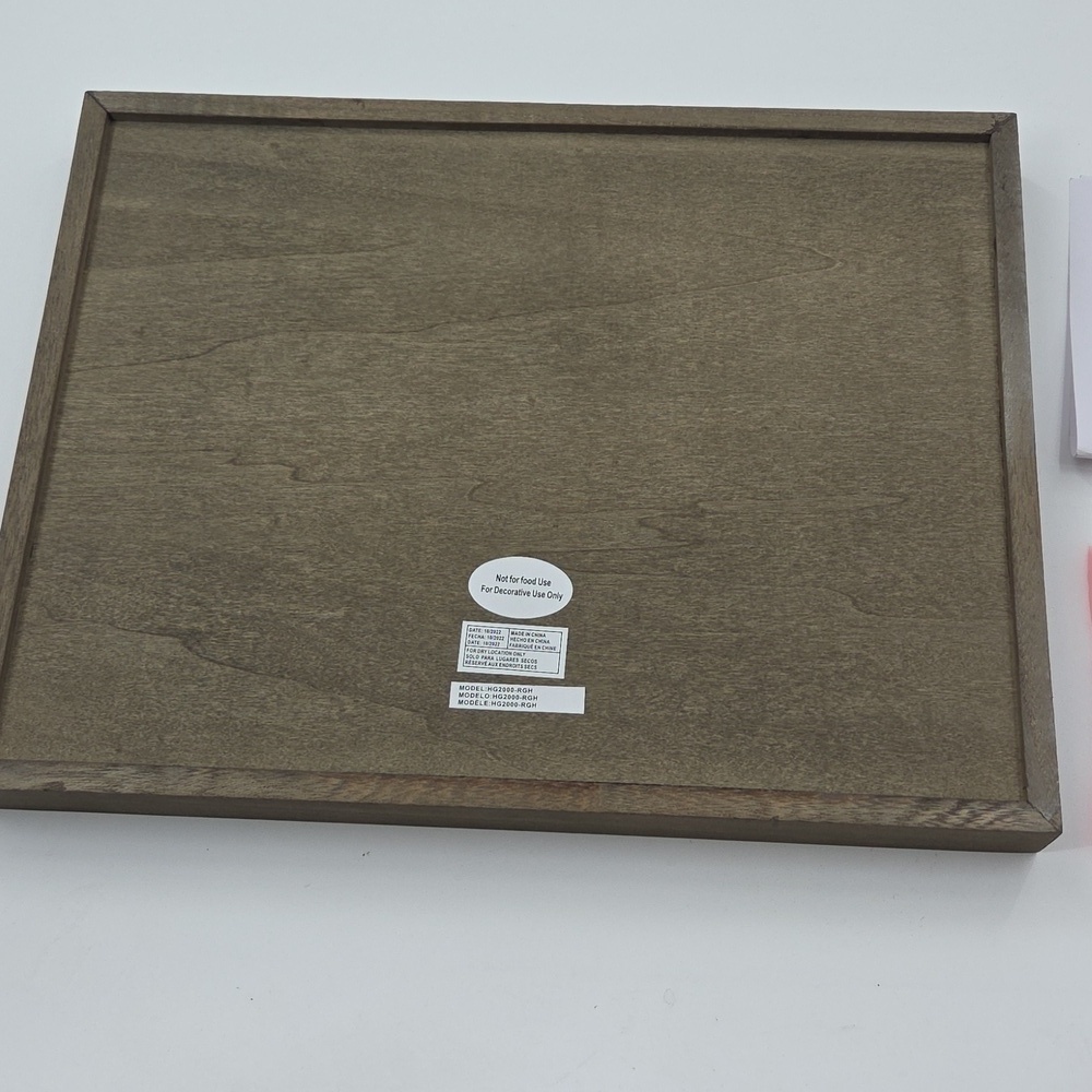 Rustic Gray Wooden Tray with 'Home' Script - Picture 14 of 16